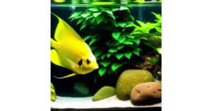 fish tank with angelfish